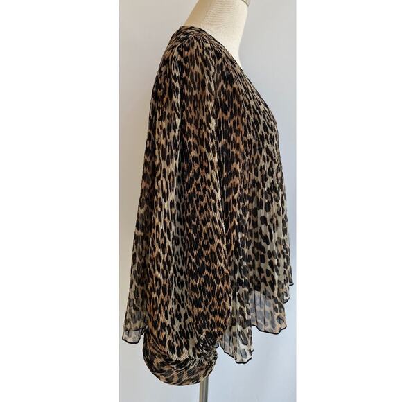 GANNI oversized pleated puffy blouson sleeve top sz 36, US 4 - Picture 5 of 11